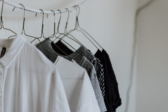 shirts in a clothesline