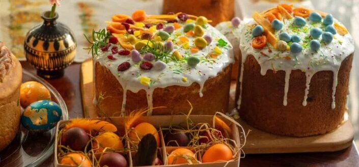 cake with orange fruits on top