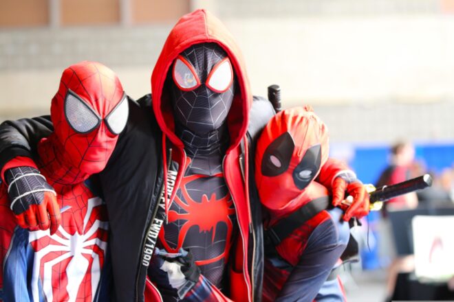 Cosplay of Spiderman and Deadpool - Marvel Pickup Lines