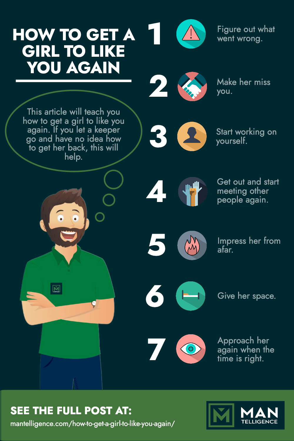 Infographic - How to Get a Girl to Like You Again