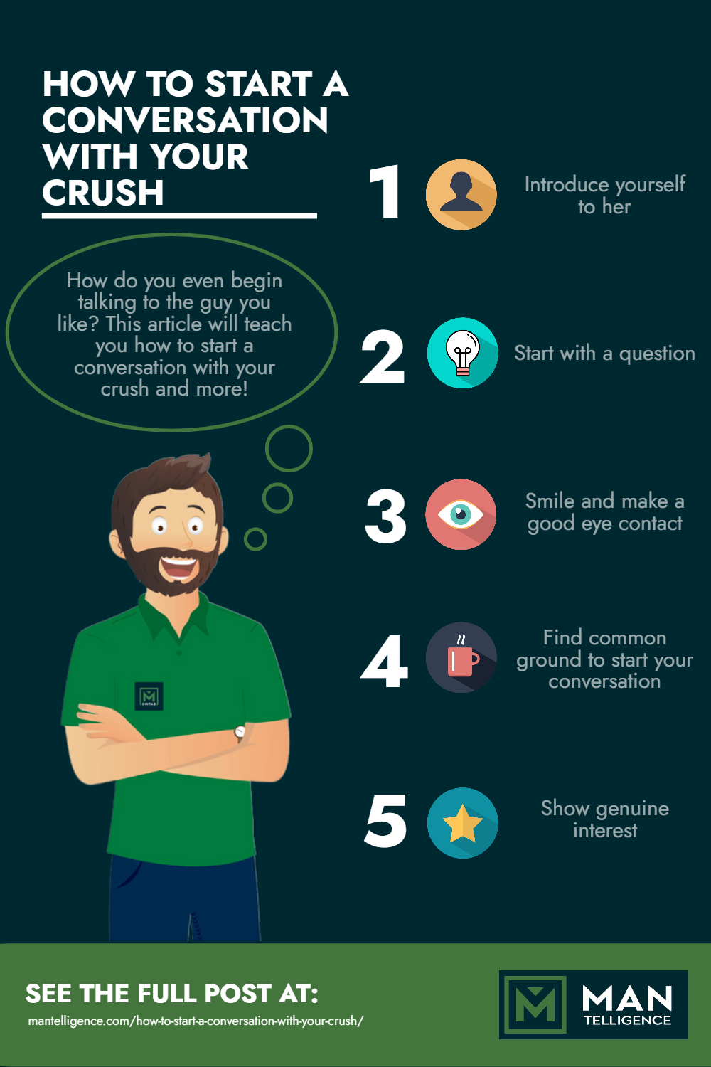 Infographic - How to start a conversation with your crush