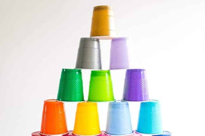 ice breaker games - cup stacking