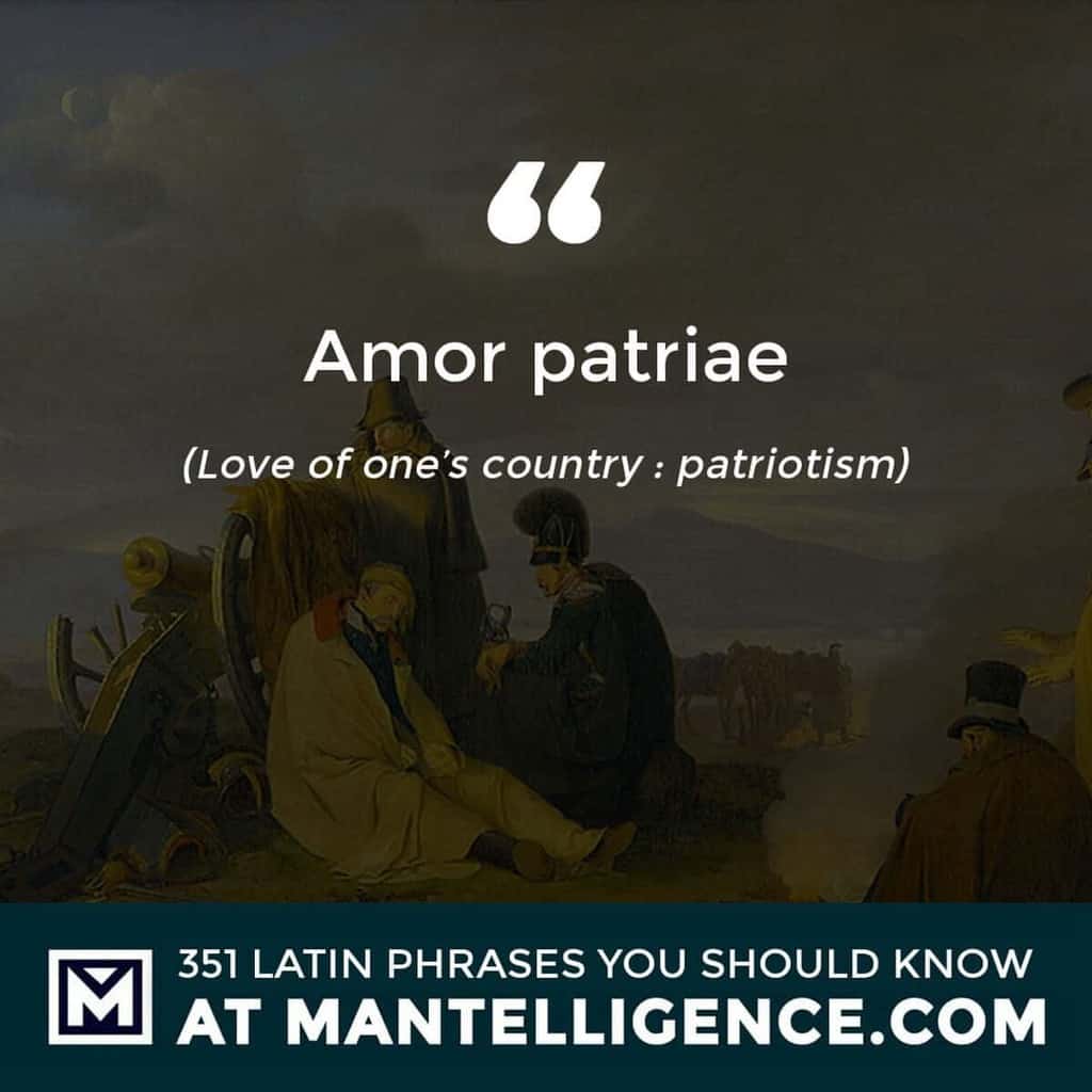 Amor patriae - Love of one's country : patriotism