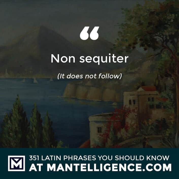 Non sequiter - It does not follow
