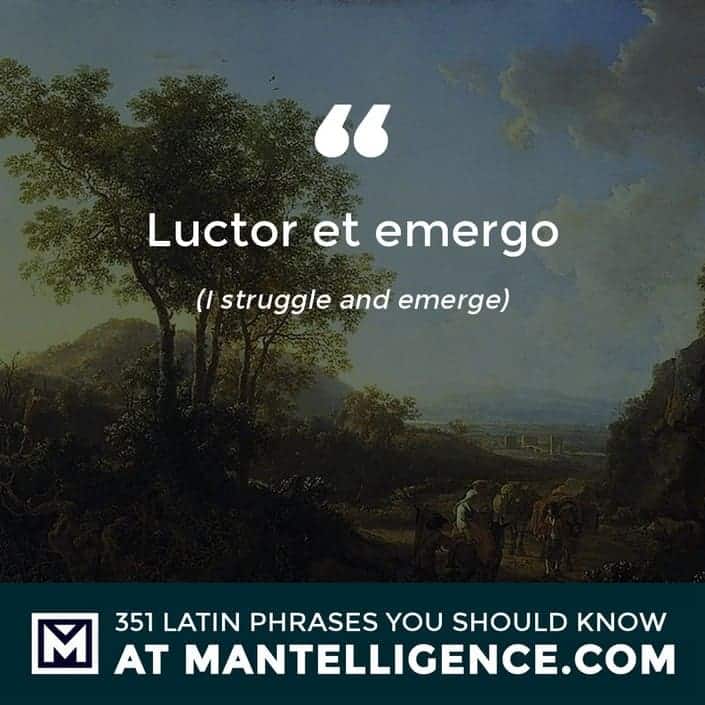 latin quotes - Luctor et emergo - I struggle and emerge