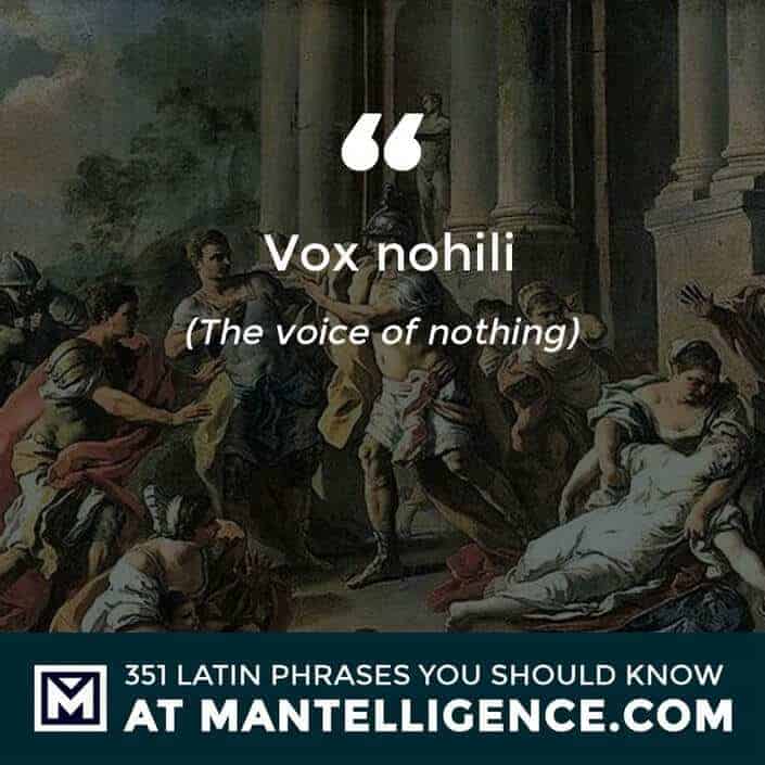 Vox nihili - The voice of nothing