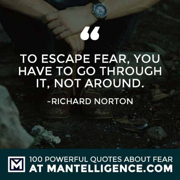 fear quotes #75 - To escape fear, you have to go through it, not around.