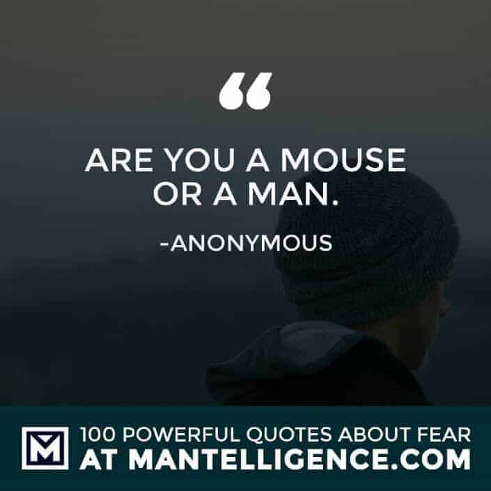 fear quotes #85 - Are you a mouse or a man.