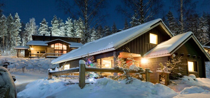 Two beautiful winter house